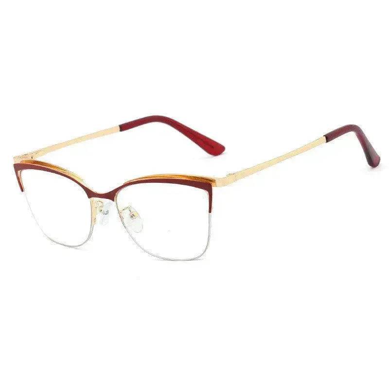 Metal Optic Glasses Frame Square Plain Color Anti Blue Light for Women and Men - Velora