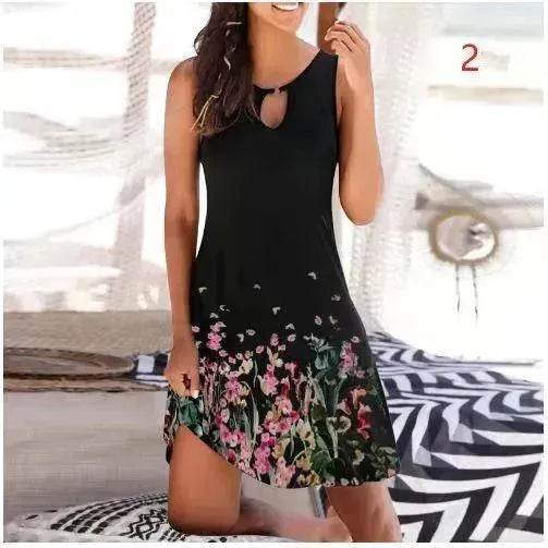 Mid Skirt Women's Sleeveless Fashion Skirt Print Jumpsuit - Velora
