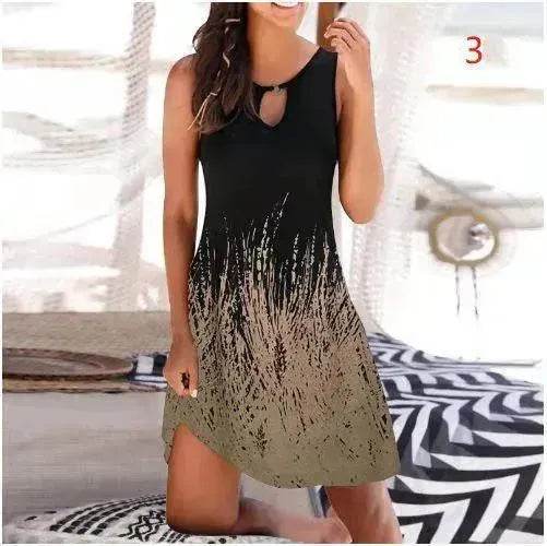 Mid Skirt Women's Sleeveless Fashion Skirt Print Jumpsuit - Velora