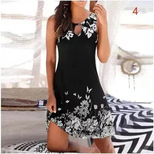 Mid Skirt Women's Sleeveless Fashion Skirt Print Jumpsuit - Velora