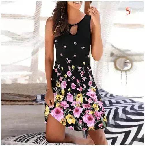 Mid Skirt Women's Sleeveless Fashion Skirt Print Jumpsuit - Velora