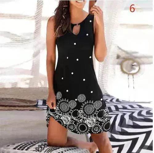 Mid Skirt Women's Sleeveless Fashion Skirt Print Jumpsuit - Velora