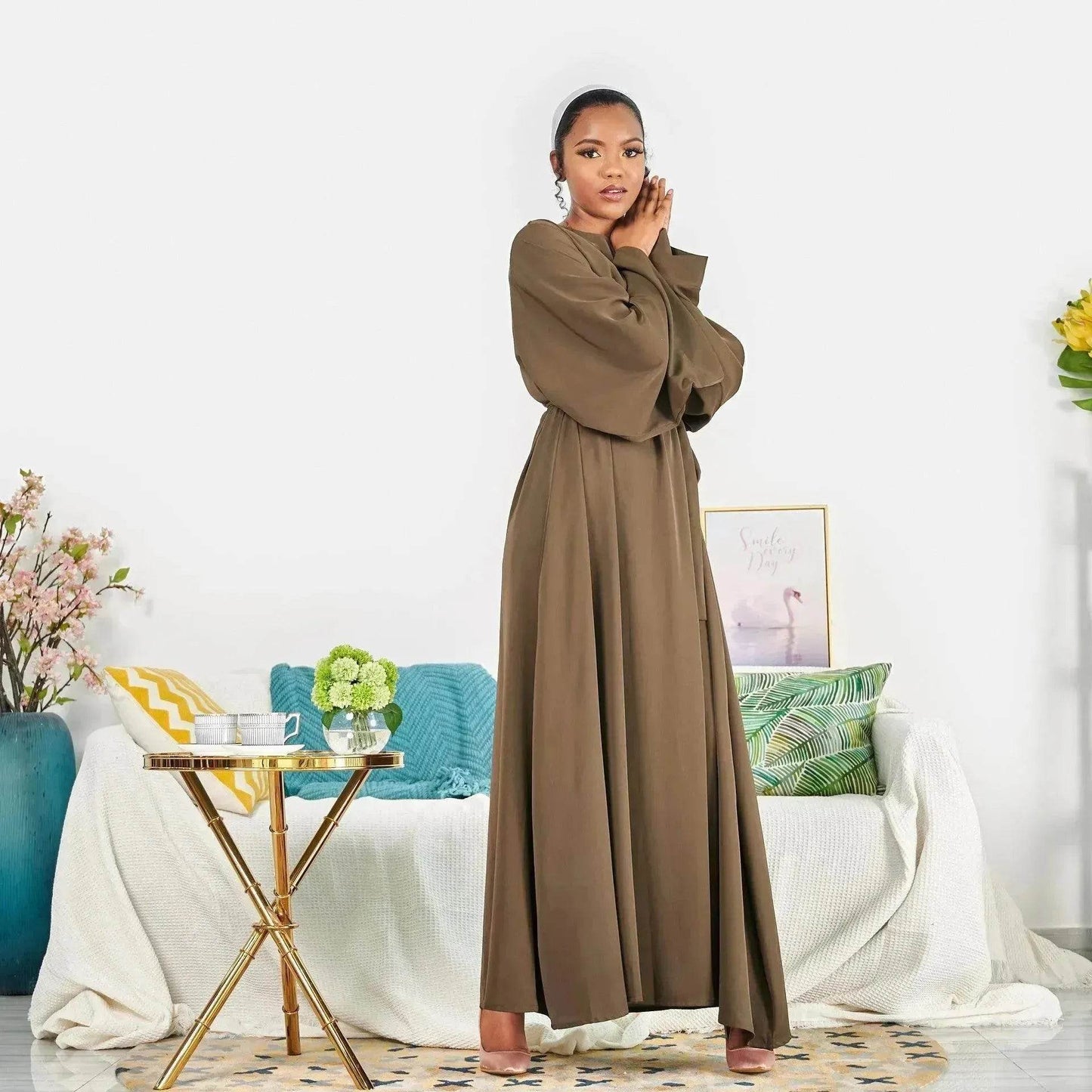 Middle Eastern Arab Long sleeve dress - Velora