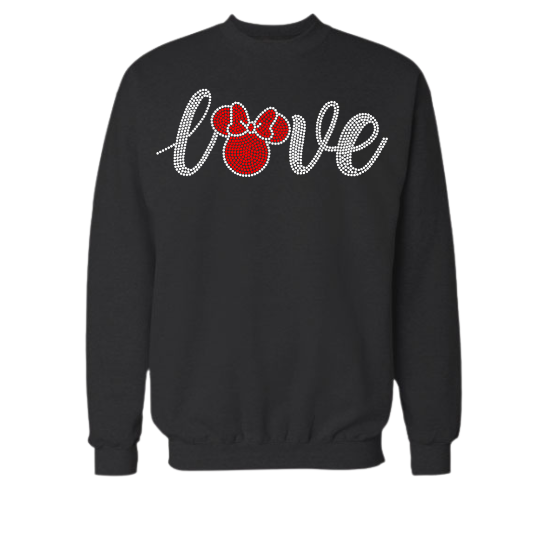 Mini Ears LOVE Rhinestone Shirt – Disney Inspired Sparkle Bling Tee | Blingdazzel