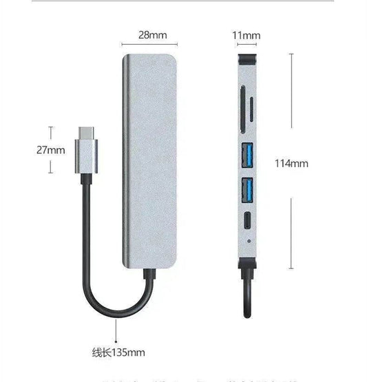 Multi Function Dock 4K HD USB Notebook 6 In 1 - Velora