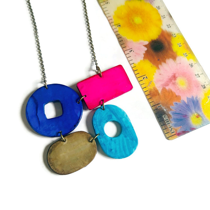 Colorful Geometric Jewelry Set Handmade - Velora Luxury Fashion