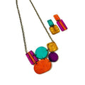 Multicolored Statement Jewelry Set with Necklace & Earrings - Velora Luxury Fashion