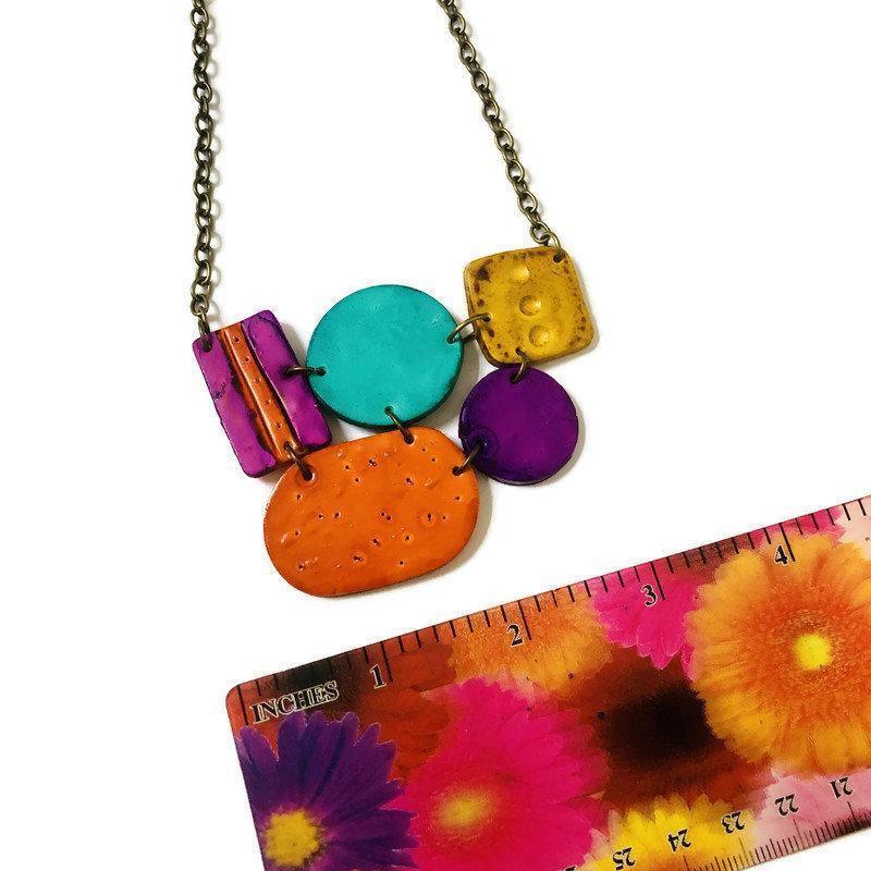 Multicolored Statement Jewelry Set with Necklace & Earrings - Velora Luxury Fashion