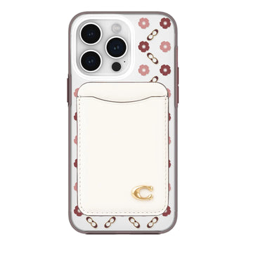 Coach Magnetic Phone Wallet / Card Holder - Compatible with MagSafe Phones and Cases - Chalk