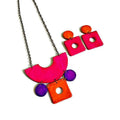 Neon Statement Jewelry Set with Matching Earrings - Velora Luxury Fashion