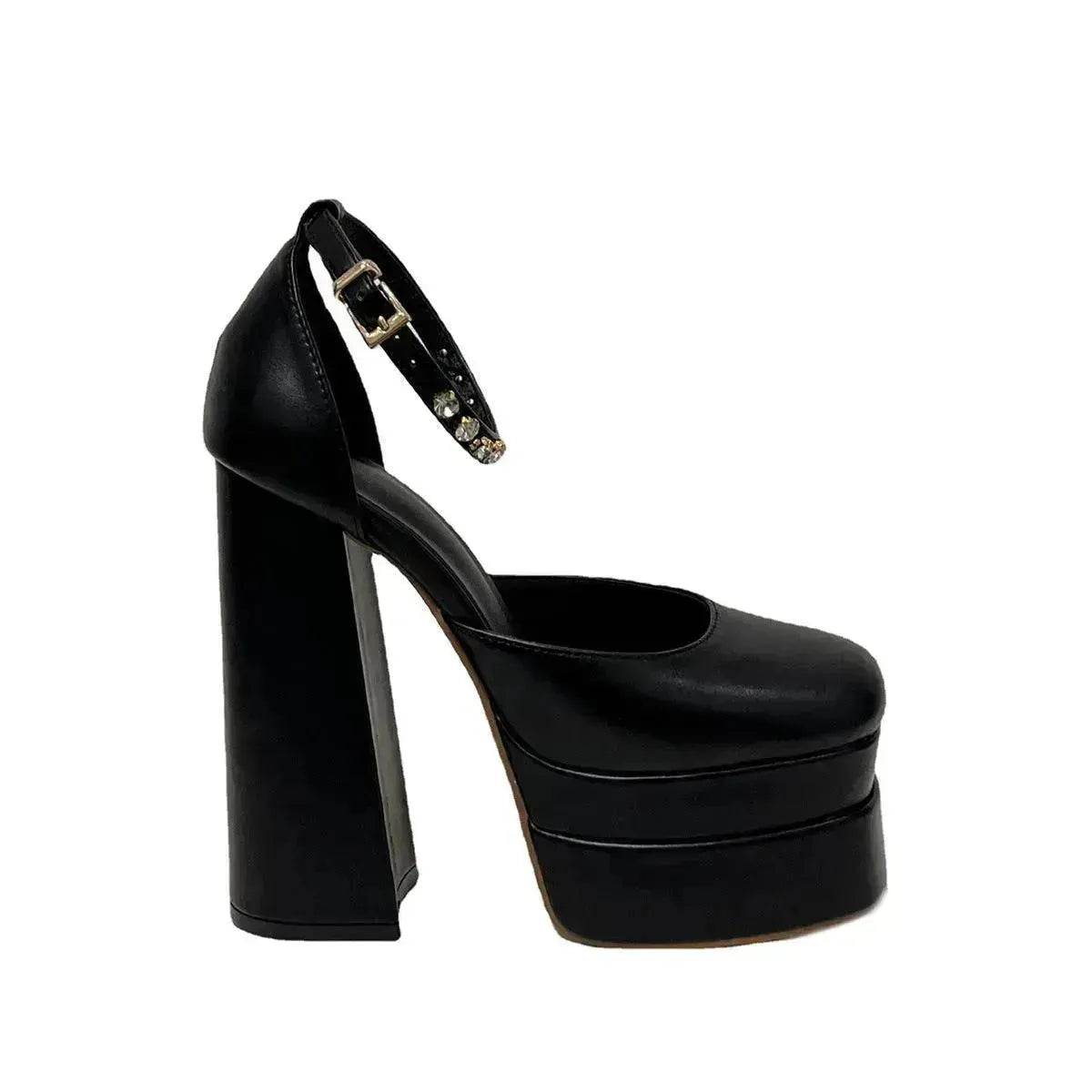 New Fashion 14cm Block Heel Platform chunky Heels for Women model - Velora