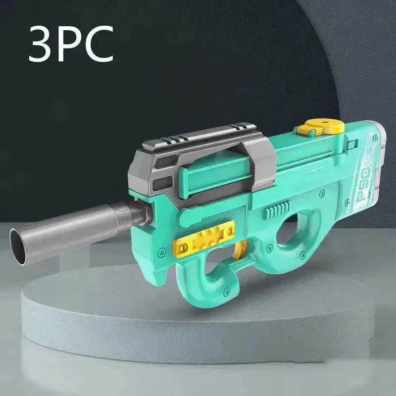 New P90 Electric Water Gun High-Tech Kids Toys Outdoor Beach Pool Large Capacity Summer Gel Blasting Water Gun For Adults - Velora