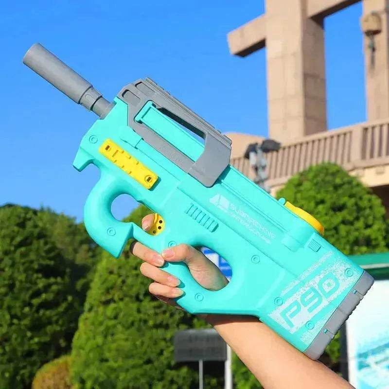 New P90 Electric Water Gun High-Tech Kids Toys Outdoor Beach Pool Large Capacity Summer Gel Blasting Water Gun For Adults - Velora