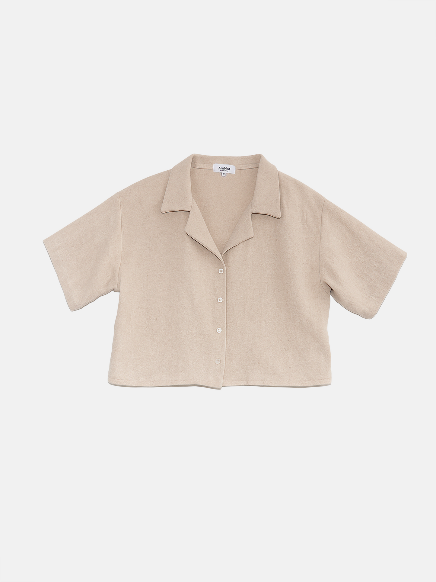 Chemise écourté ample effet lin