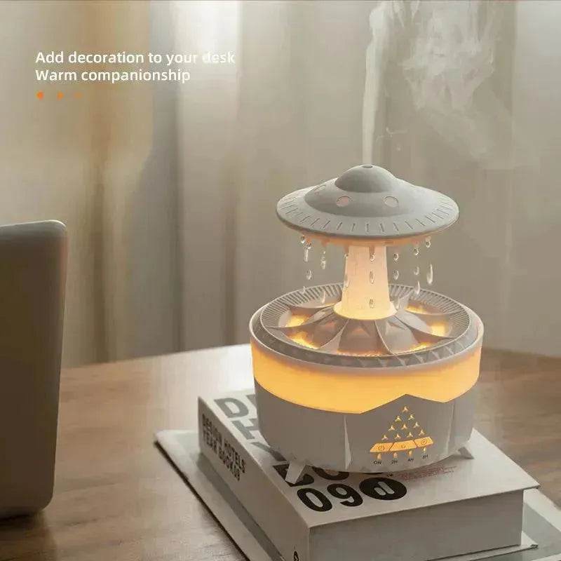 New UFO Raindrop Humidifier Water Drop Air Humidifier USB Aromatherapy Essential Oils Aroma Air Diffuser Household Mist Maker Home Decor - Velora