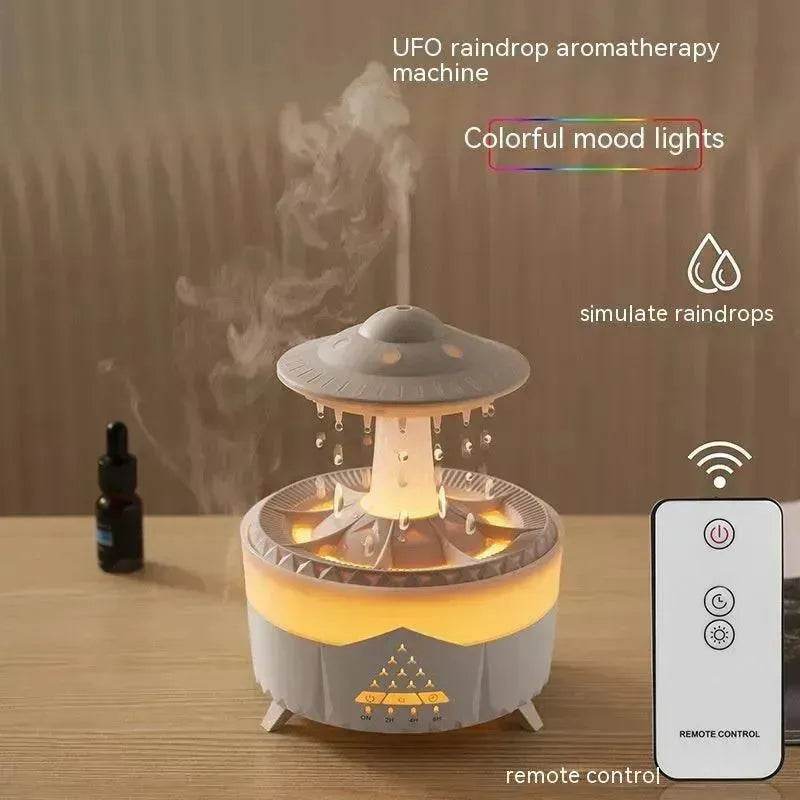 New UFO Raindrop Humidifier Water Drop Air Humidifier USB Aromatherapy Essential Oils Aroma Air Diffuser Household Mist Maker Home Decor - Velora