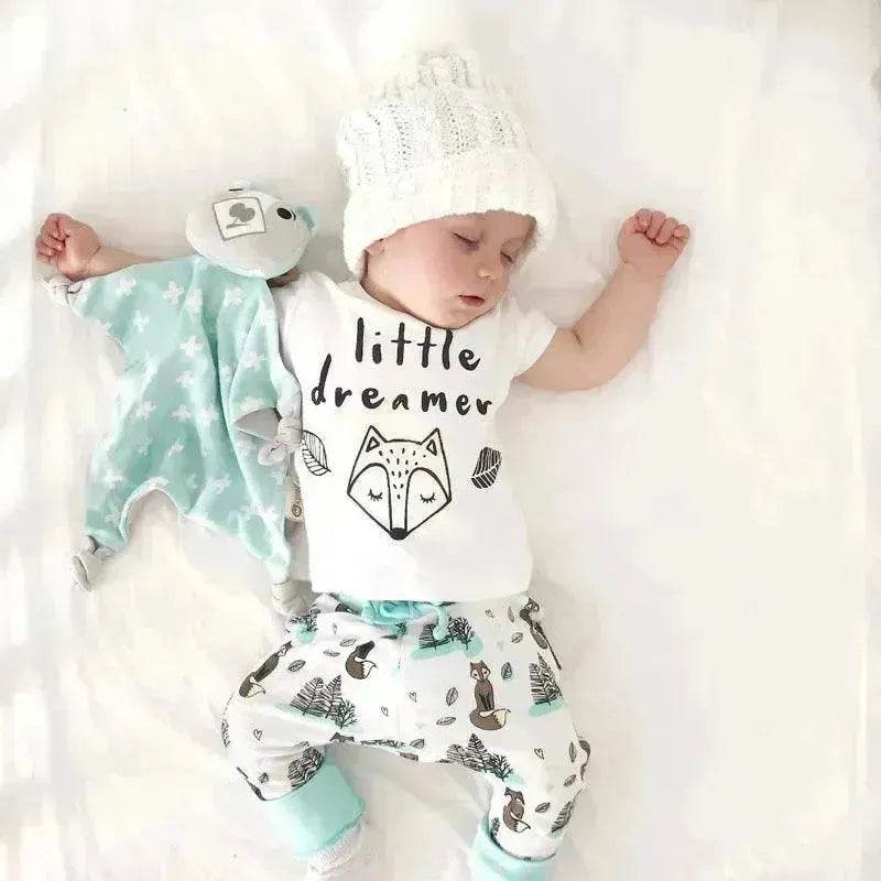 Newborn Baby Clothes Set T-shirt Tops+Pants Little Boys and Girls Outfits Children Clothing - Velora
