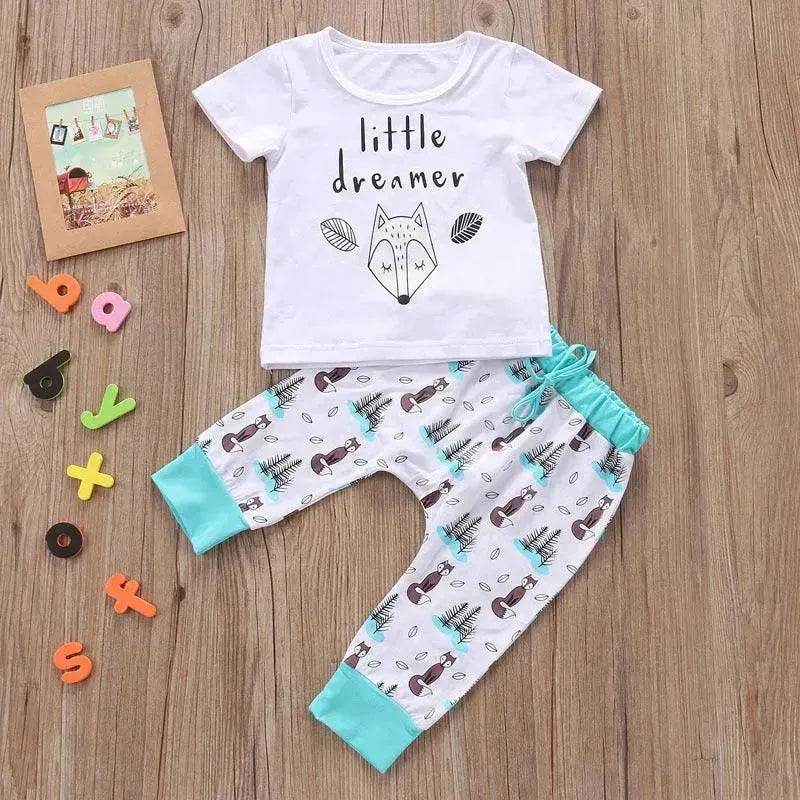 Newborn Baby Clothes Set T-shirt Tops+Pants Little Boys and Girls Outfits Children Clothing - Velora