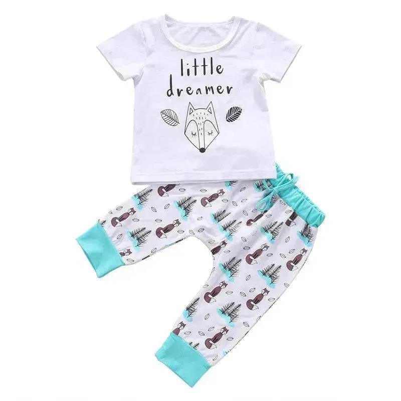 Newborn Baby Clothes Set T-shirt Tops+Pants Little Boys and Girls Outfits Children Clothing - Velora