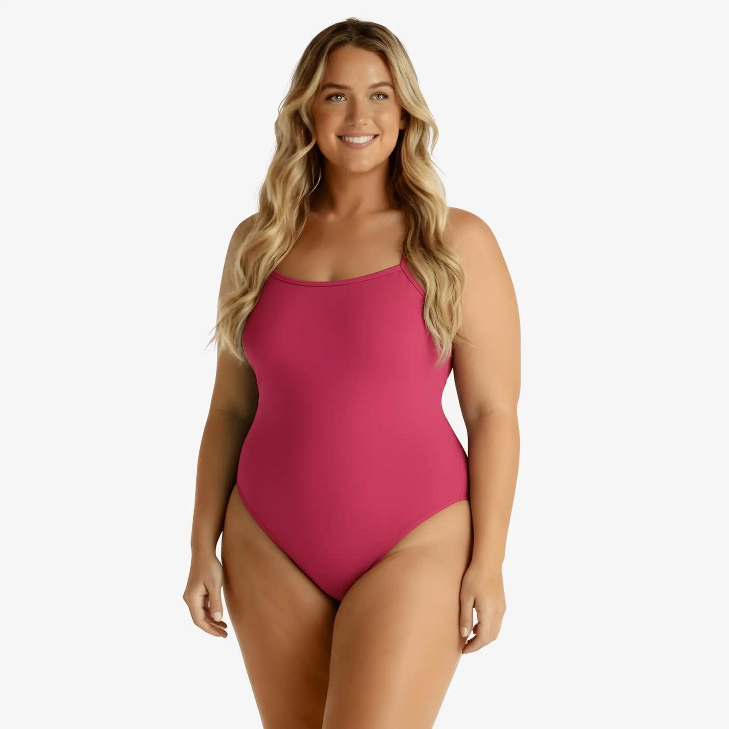 Berry Open-Back One-Piece Performance Swimsuit by Norca