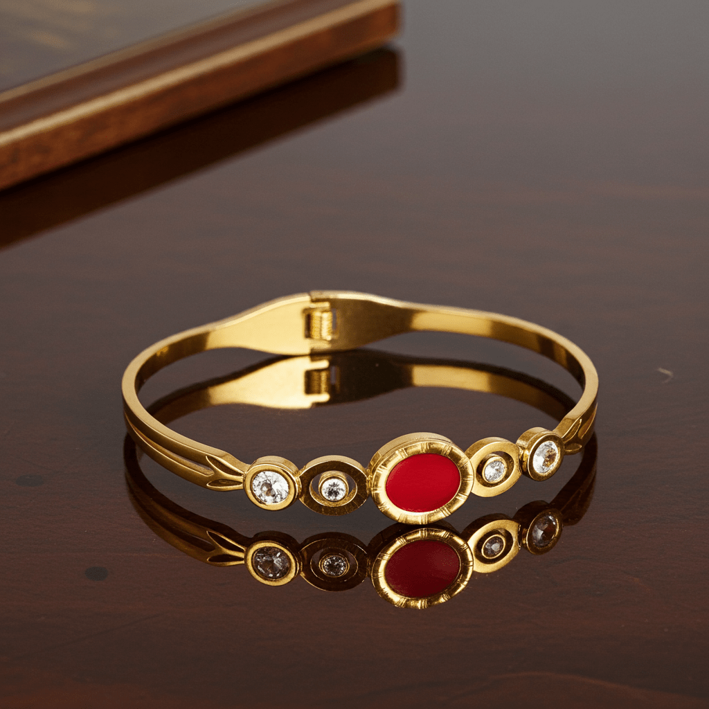 Roman number 18K Gold Plated bangle | Dainty Jewelry