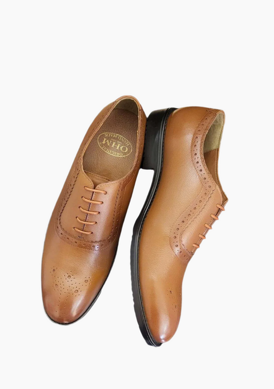 OHM Oxford Medallion Toe Leather Shoe - Velora