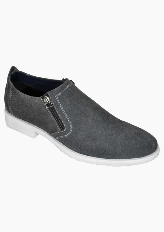 OHM Minimalist Slip-On Stitched Leather Shoes - Velora