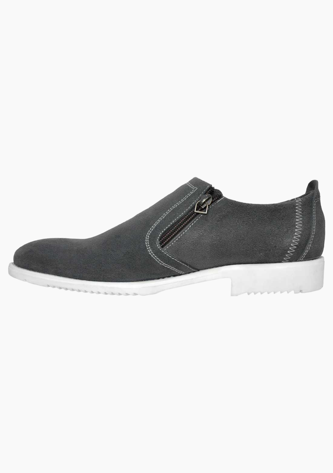 OHM Minimalist Slip-On Stitched Leather Shoes - Velora