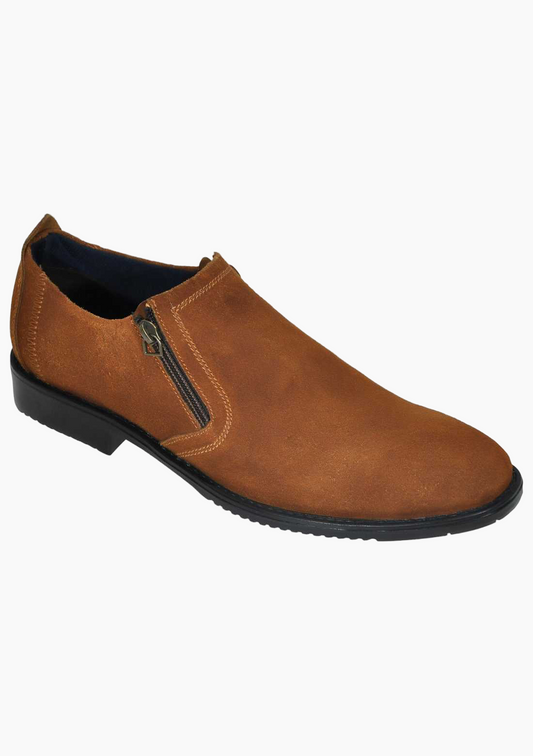 OHM Plain Toe Leather Slip-On Shoes for Evening Style - Velora
