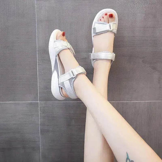 Outer Wear Beach Shoes, Flat-bottomed Non-slip All-match - Velora