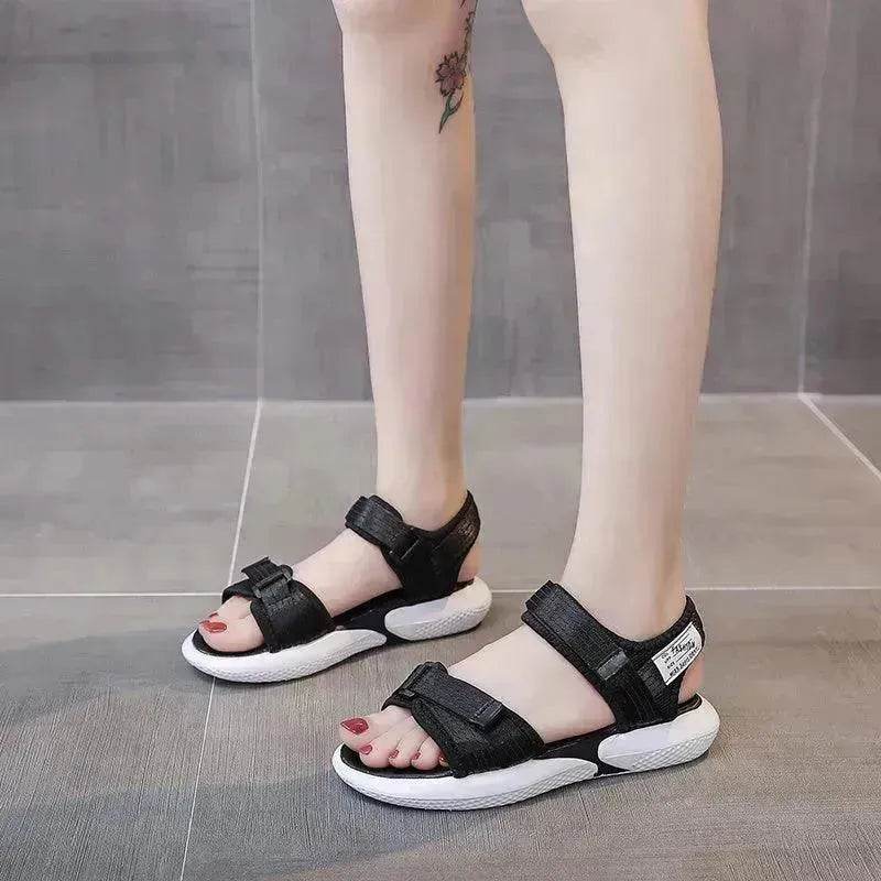 Outer Wear Beach Shoes, Flat-bottomed Non-slip All-match - Velora