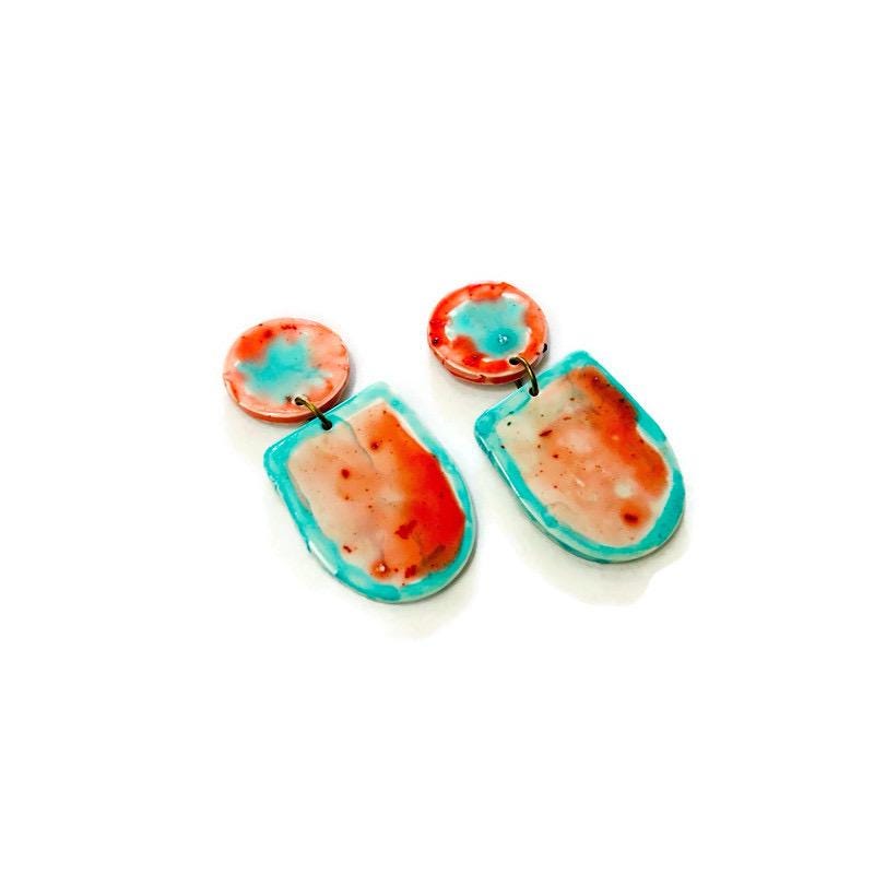 Watercolor Bib Necklace Handmade from Clay & Painted - Velora Luxury Fashion