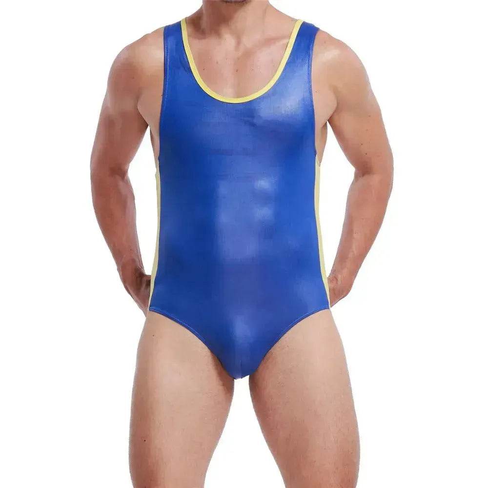 Patent leather one-piece gym suit - Velora