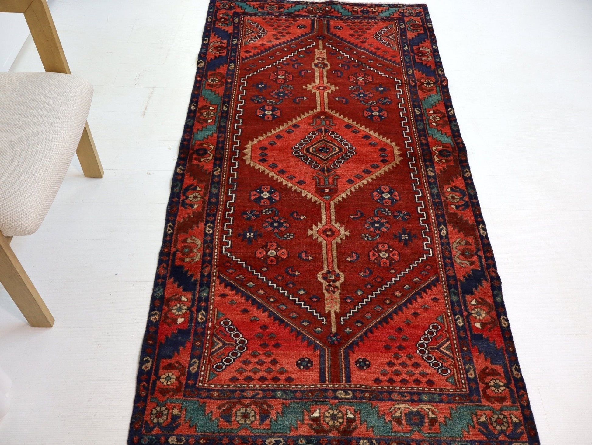 Persian Hamadan Runner Rug | 3' 3” x 6' 9" - Velora