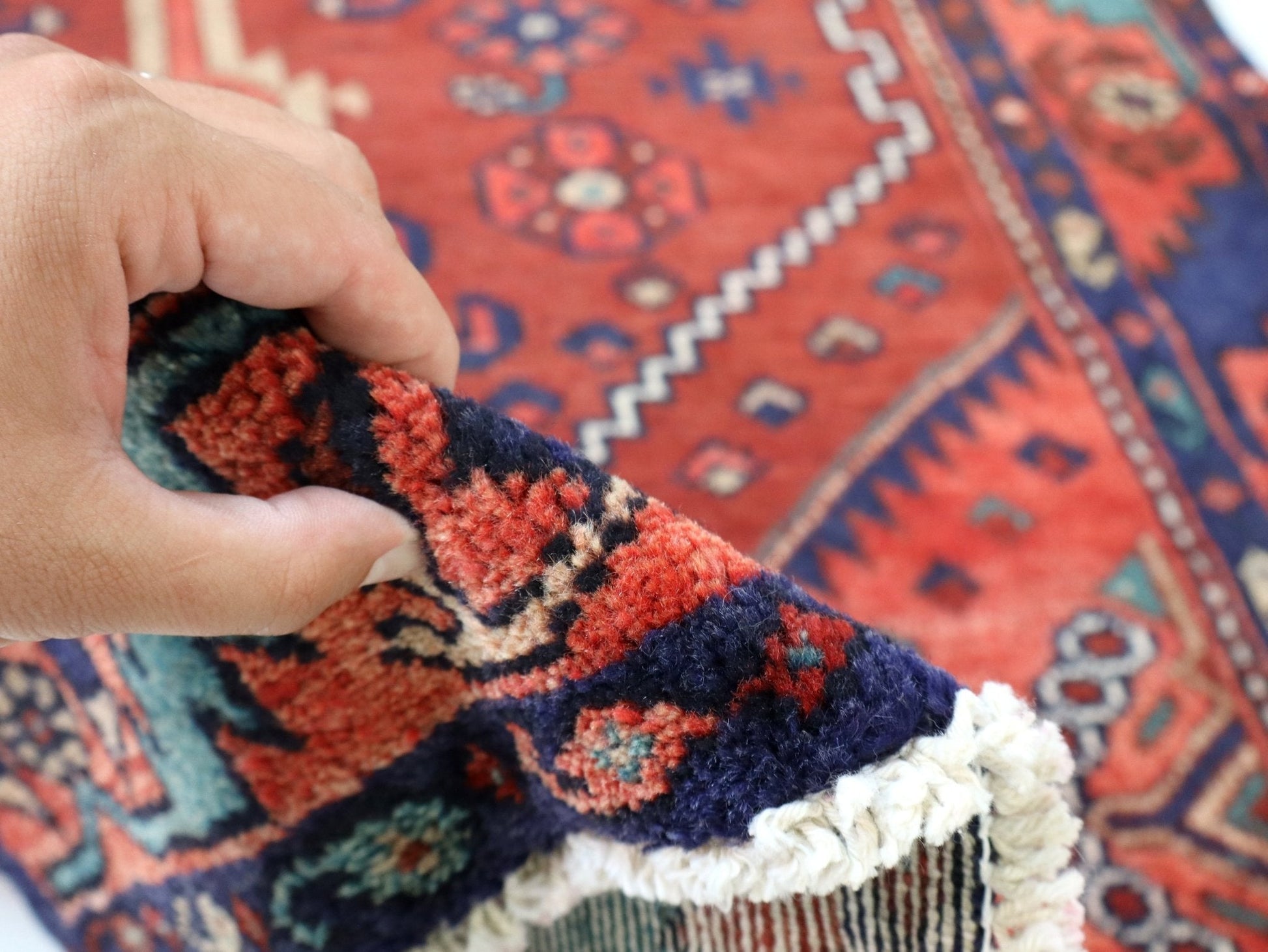 Persian Hamadan Runner Rug | 3' 3” x 6' 9" - Velora