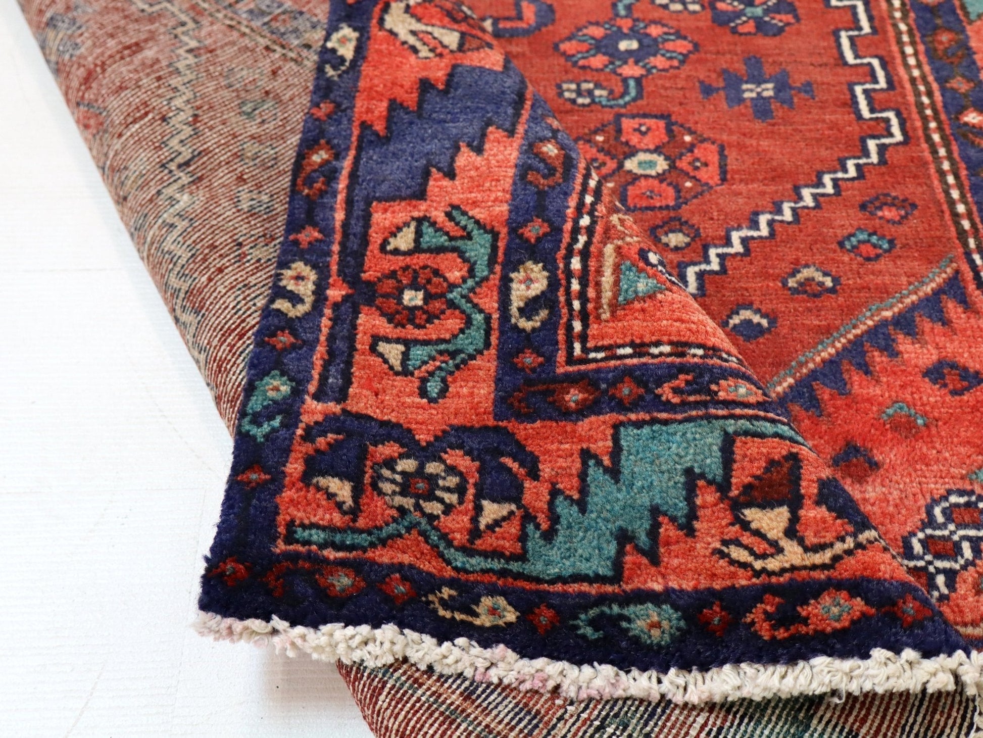 Persian Hamadan Runner Rug | 3' 3” x 6' 9" - Velora