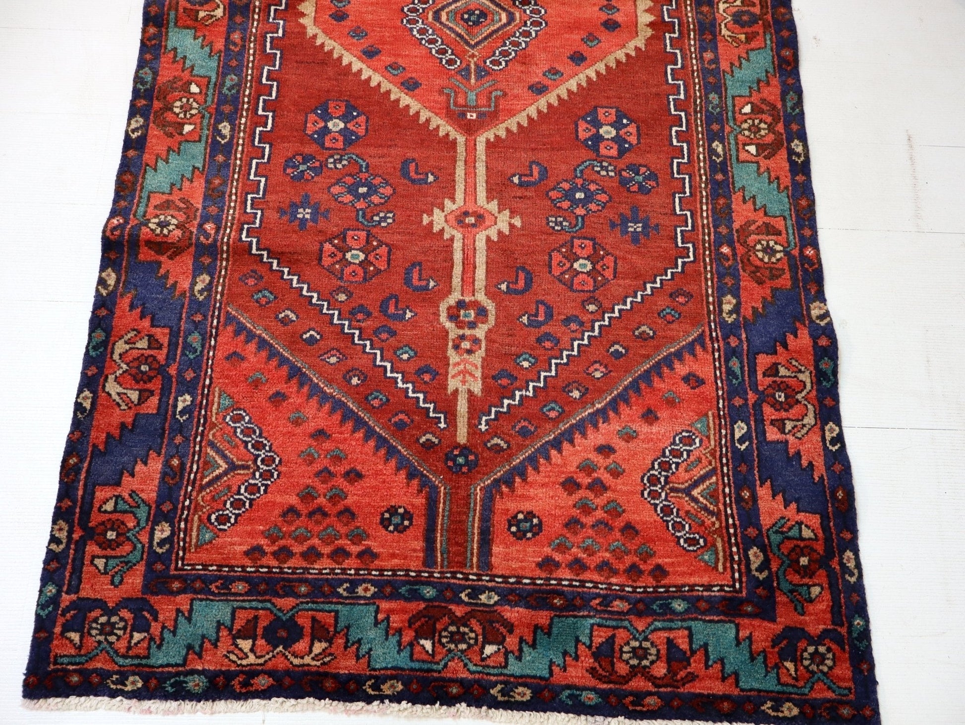 Persian Hamadan Runner Rug | 3' 3” x 6' 9" - Velora