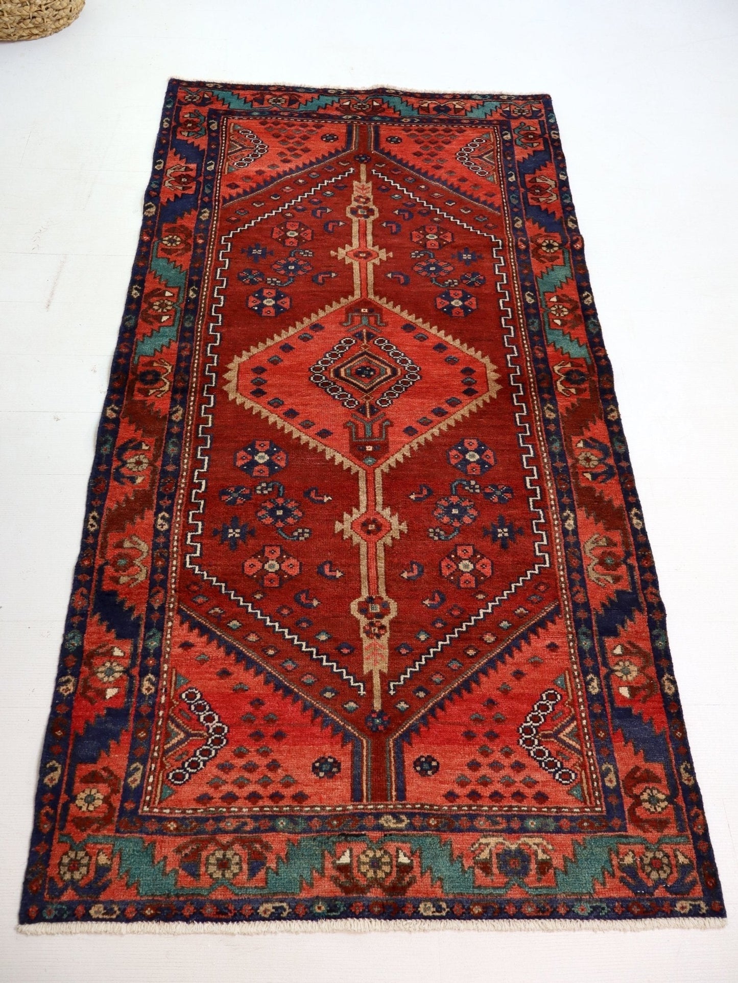 Persian Hamadan Runner Rug | 3' 3” x 6' 9" - Velora