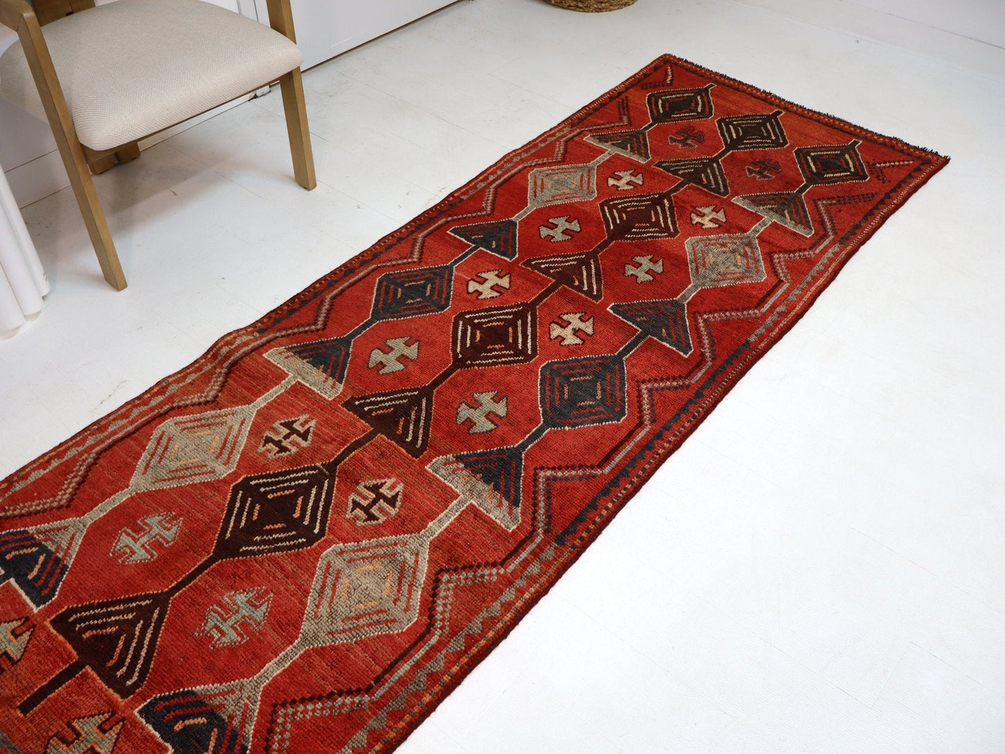 Persian Luri Runner Rug | 3' 1” x 8' 8" - Velora