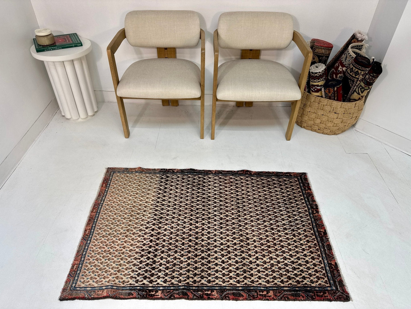 Persian Mir-Boteh Rug | 2' 9” x 4' 3" - Velora