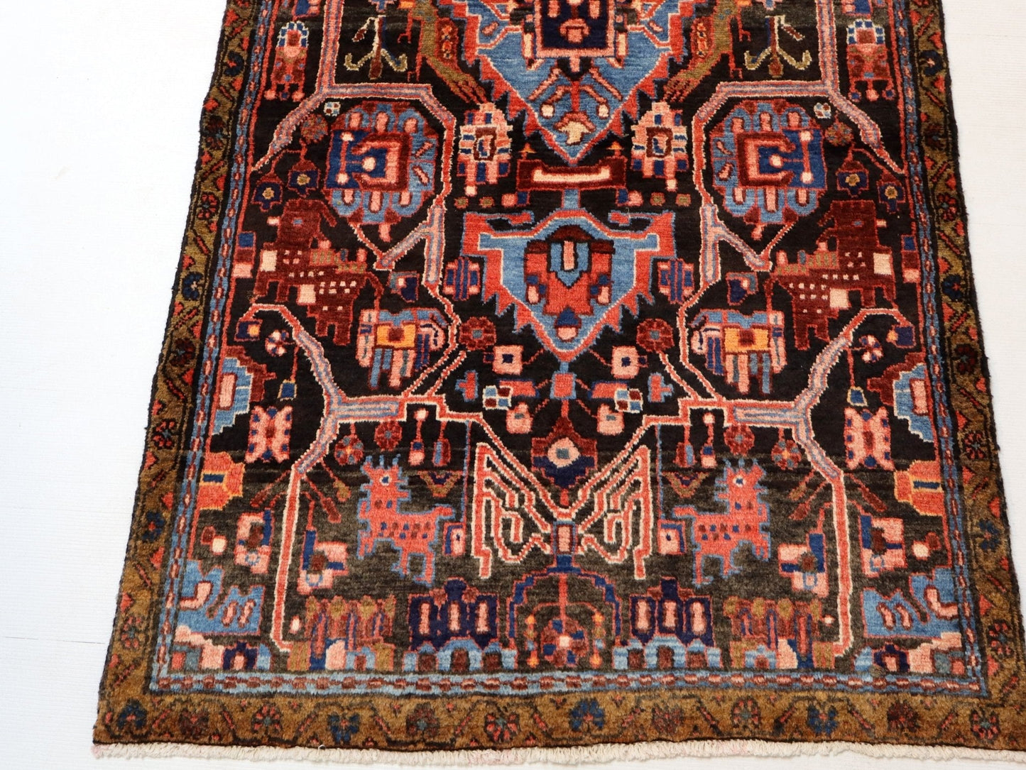 Persian Nahavand Runner Rug | 3' 5” x 8' 4" - Velora