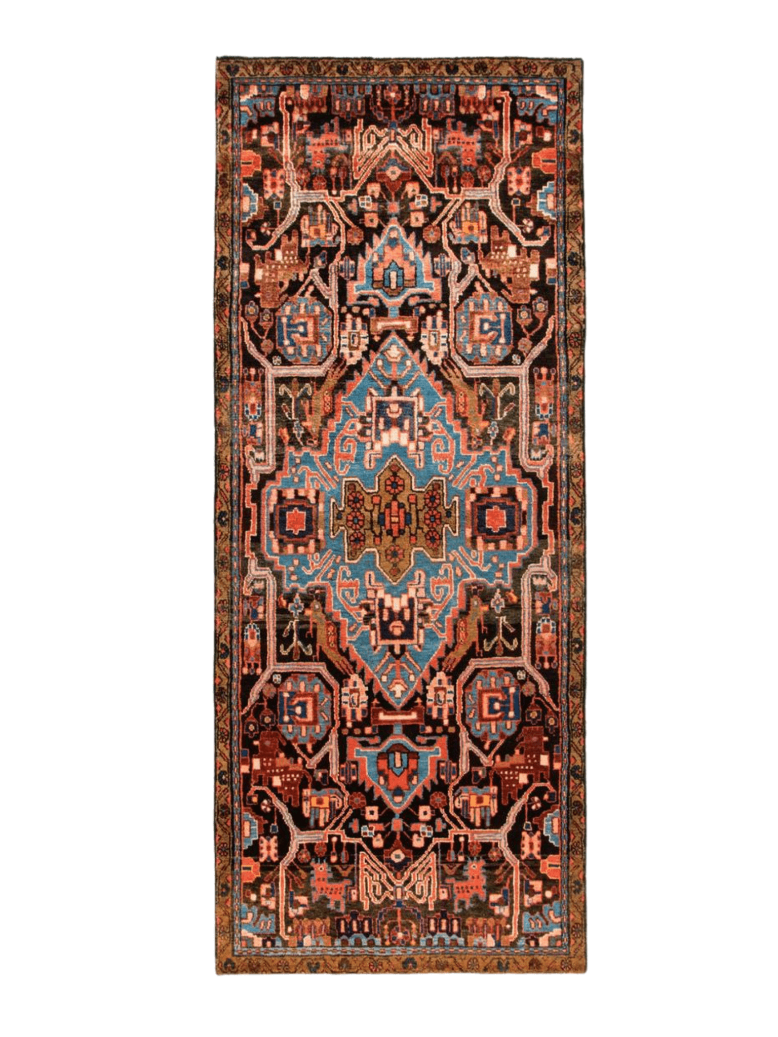 Persian Nahavand Runner Rug | 3' 5” x 8' 4" - Velora