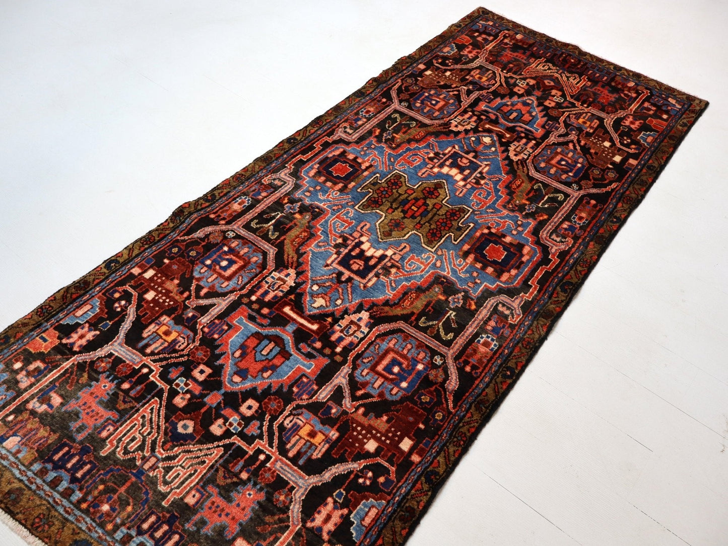 Persian Nahavand Runner Rug | 3' 5” x 8' 4" - Velora
