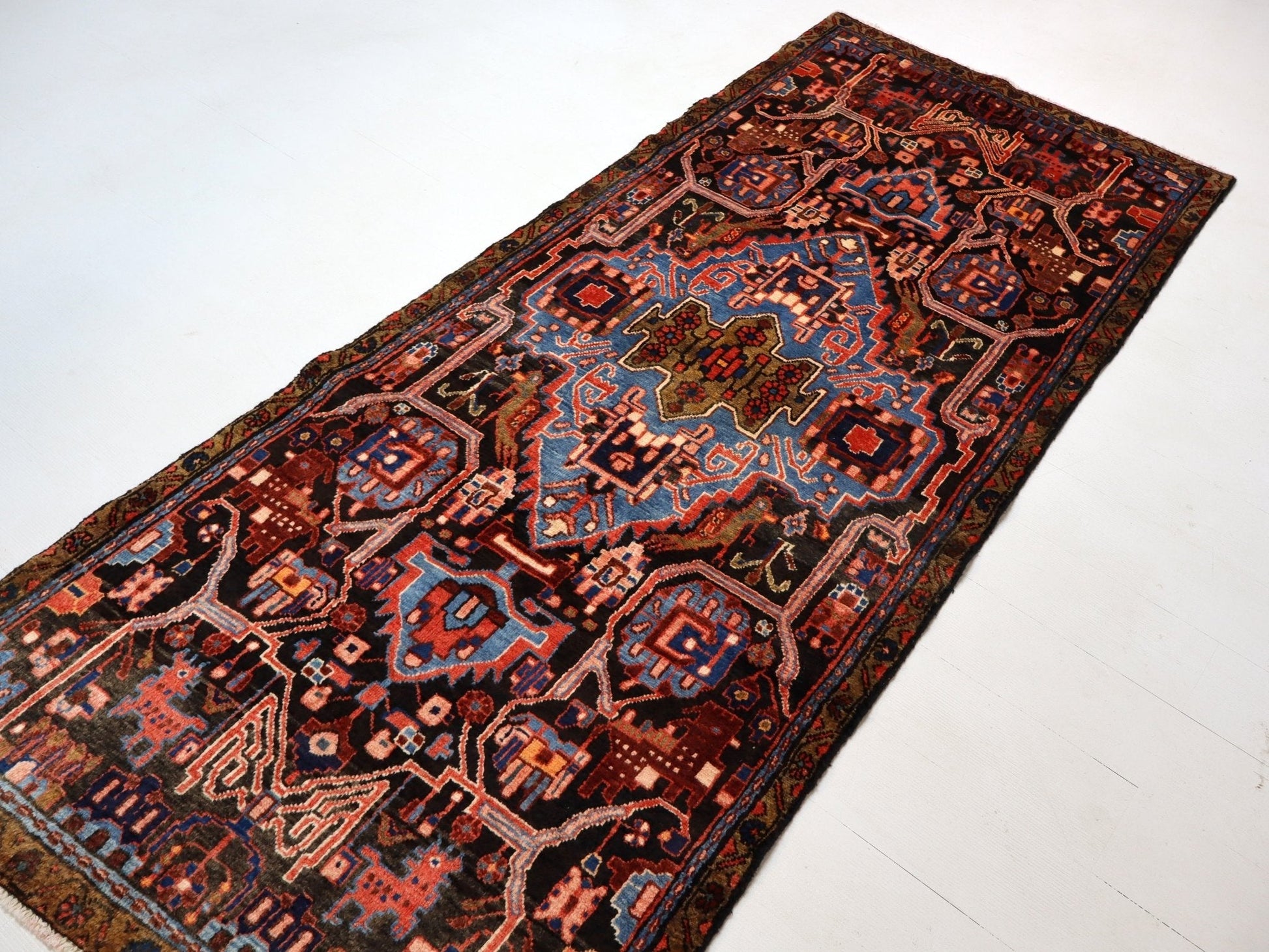 Persian Nahavand Runner Rug | 3' 5” x 8' 4" - Velora