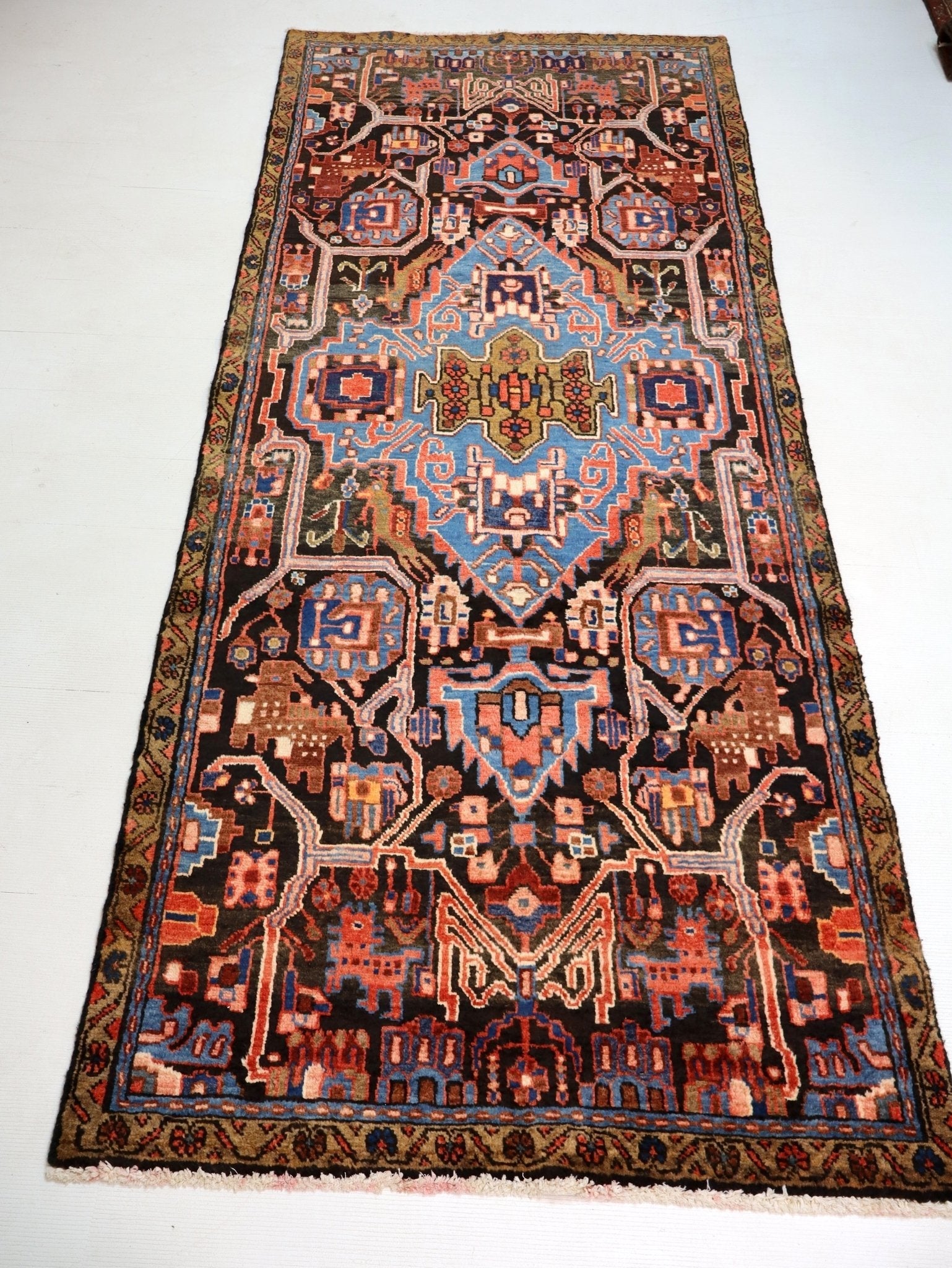 Persian Nahavand Runner Rug | 3' 5” x 8' 4" - Velora