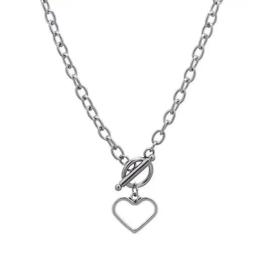 Personalized Thick Chain Ins Wind Love Clavicle Necklace Choker Niche Design Trend Necklace For Women - Velora