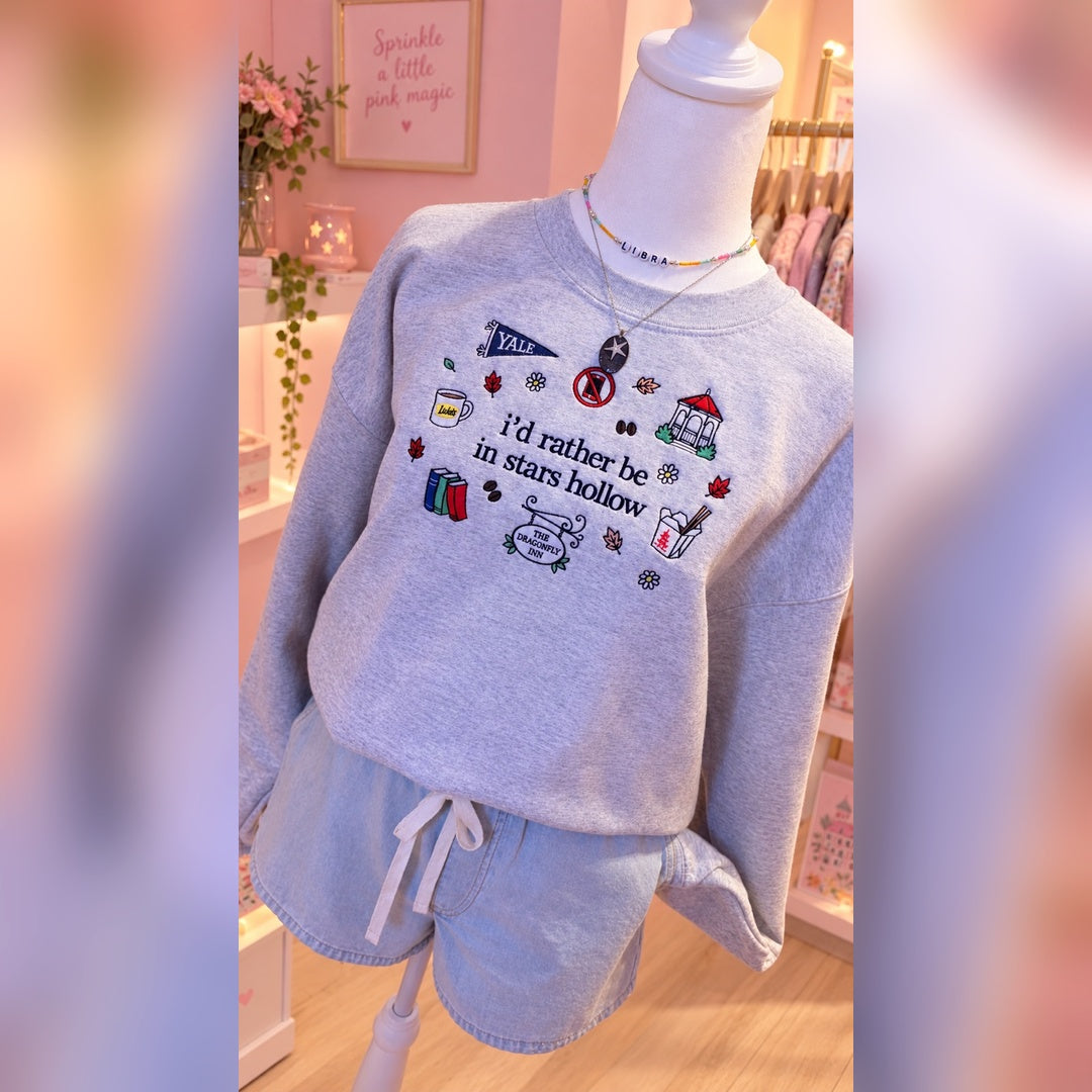 Stars Hollow Embroidered Crewneck Sweatshirt