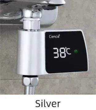 Plastic Visual Shower Faucet No Power Consumption Water Thermometer Bath - Velora