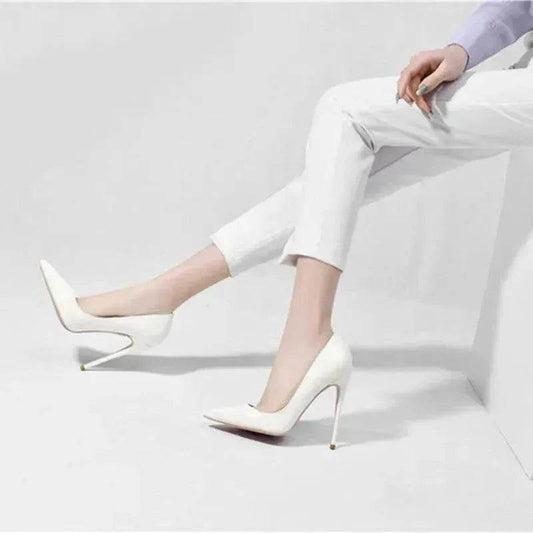 Pointed Toe Stiletto High Heels Size Patent Leather Single Shoes - Velora