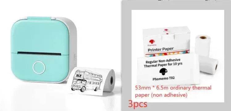 Portable Mini Thermal Label Printer Home Photo Printer Student Wrong Question Printer Bluetooth Mini Label Printer Price Tag - Velora